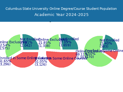Columbus State University 2025 Online Student Population chart