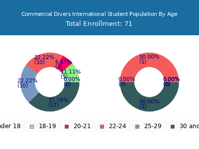 Commercial Divers International 2024 Student Population Age Diversity Pie chart