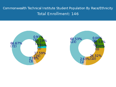 Commonwealth Technical Institute 2025 Student Population by Gender and Race chart