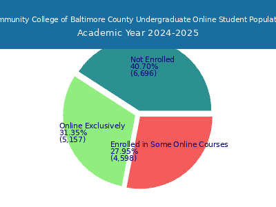 Community College of Baltimore County 2025 Online Student Population chart