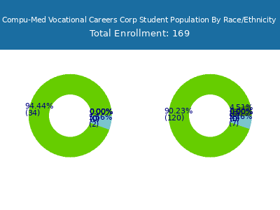 Compu-Med Vocational Careers Corp 2025 Student Population by Gender and Race chart