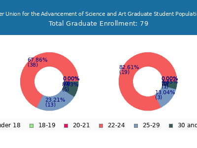 The Cooper Union for the Advancement of Science and Art 2025 Graduate Enrollment Age Diversity Pie chart