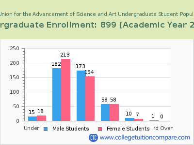 The Cooper Union for the Advancement of Science and Art 2023 Undergraduate Enrollment by Age chart