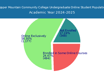 Copper Mountain Community College 2025 Online Student Population chart