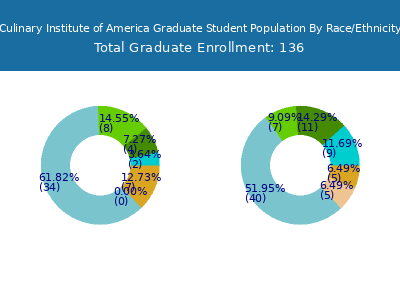Culinary Institute of America 2025 Graduate Enrollment by Gender and Race chart