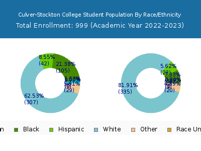 Culver-Stockton College 2023 Student Population by Gender and Race chart
