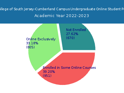 Rowan College of South Jersey-Cumberland Campus 2023 Online Student Population chart