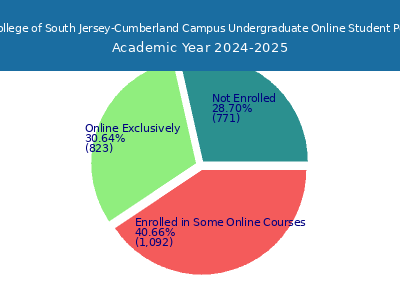 Rowan College of South Jersey-Cumberland Campus 2025 Online Student Population chart