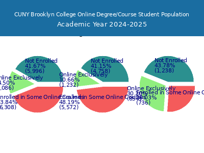 CUNY Brooklyn College 2025 Online Student Population chart