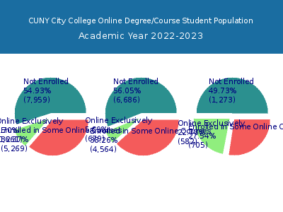 CUNY City College 2023 Online Student Population chart
