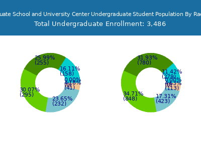 CUNY Graduate School and University Center 2025 Undergraduate Enrollment by Gender and Race chart