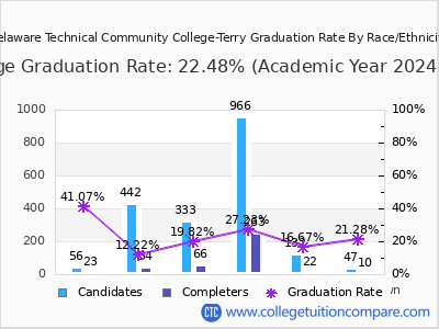 Delaware Technical Community College-Terry graduation rate by race
