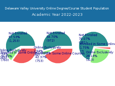 Delaware Valley University 2023 Online Student Population chart