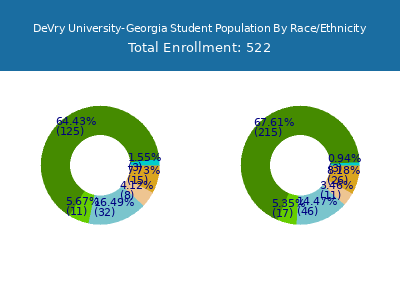 DeVry University-Georgia 2025 Student Population by Gender and Race chart
