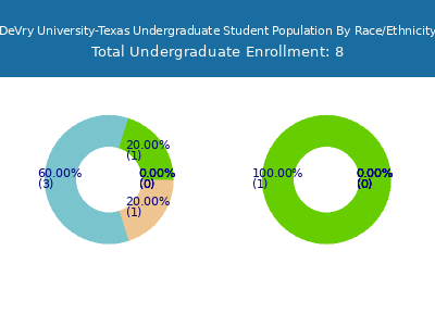 DeVry University-Texas 2025 Undergraduate Enrollment by Gender and Race chart