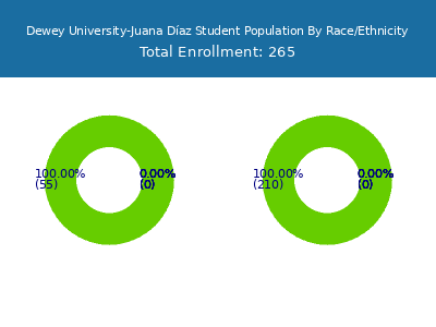 Dewey University-Juana Díaz 2025 Student Population by Gender and Race chart