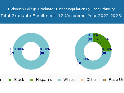 Dickinson College 2023 Graduate Enrollment by Gender and Race chart