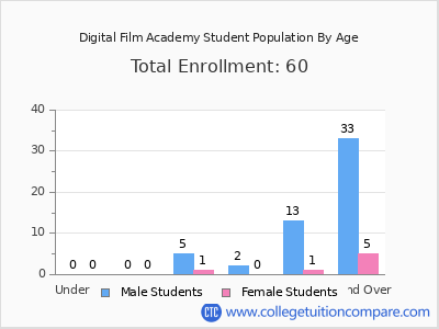 Digital Film Academy 2024 Student Population by Age chart