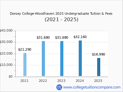 Dorsey College-Woodhaven 2025 undergraduate tuition chart
