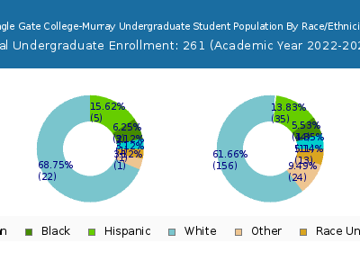 Eagle Gate College-Murray 2023 Undergraduate Enrollment by Gender and Race chart