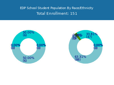 EDP School 2025 Student Population by Gender and Race chart