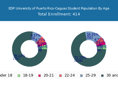EDP University of Puerto Rico-Caguas 2025 Student Population Age Diversity Pie chart