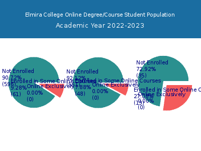 Elmira College 2023 Online Student Population chart