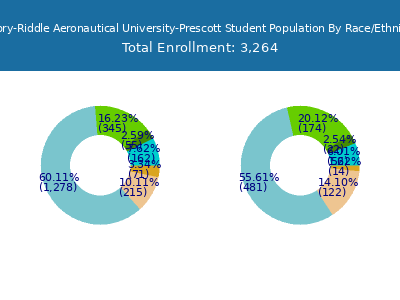 Embry-Riddle Aeronautical University-Prescott 2025 Student Population by Gender and Race chart