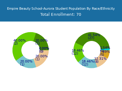 Empire Beauty School-Aurora 2025 Student Population by Gender and Race chart