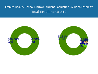 Empire Beauty School-Morrow 2025 Student Population by Gender and Race chart