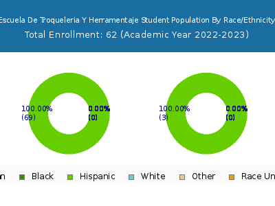 Escuela De Troqueleria Y Herramentaje 2023 Student Population by Gender and Race chart