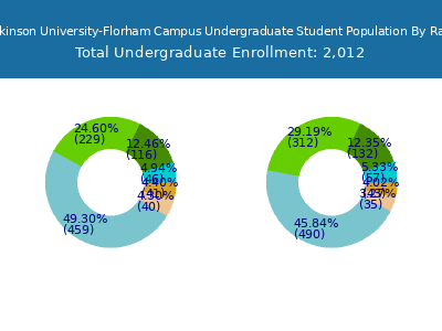 Fairleigh Dickinson University-Florham Campus 2025 Undergraduate Enrollment by Gender and Race chart