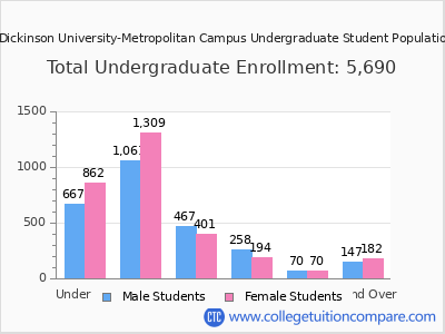 Fairleigh Dickinson University-Metropolitan Campus 2025 Undergraduate Enrollment by Age chart