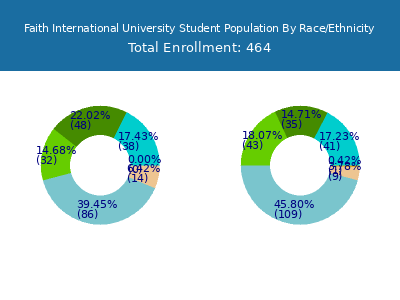 Faith International University 2025 Student Population by Gender and Race chart