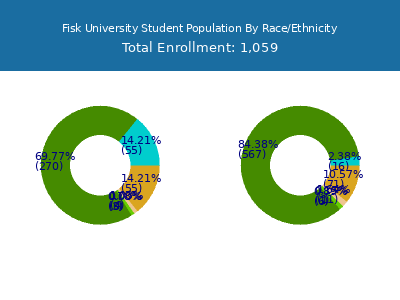 Fisk University 2025 Student Population by Gender and Race chart
