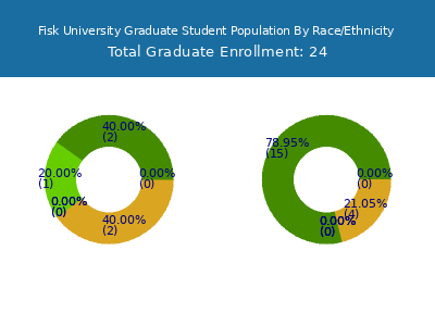 Fisk University 2025 Graduate Enrollment by Gender and Race chart