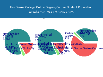 Five Towns College 2025 Online Student Population chart