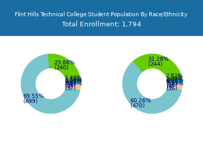 Flint Hills Technical College 2025 Student Population by Gender and Race chart