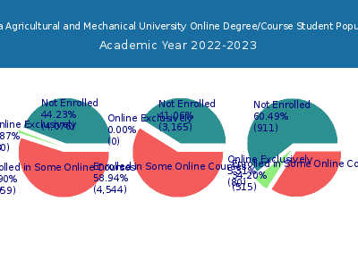 Florida Agricultural and Mechanical University 2023 Online Student Population chart