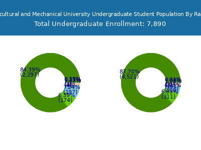Florida Agricultural and Mechanical University 2025 Undergraduate Enrollment by Gender and Race chart