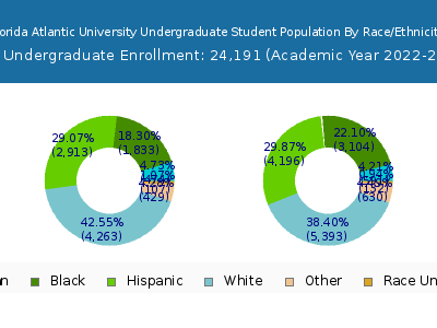 Florida Atlantic University 2023 Undergraduate Enrollment by Gender and Race chart