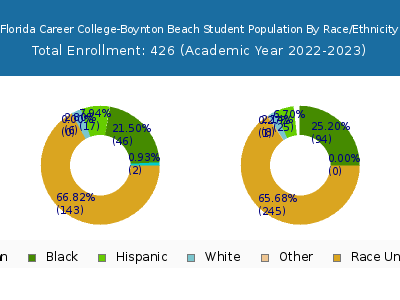 Florida Career College-Boynton Beach 2023 Student Population by Gender and Race chart