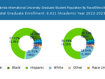 Florida International University 2023 Graduate Enrollment by Gender and Race chart