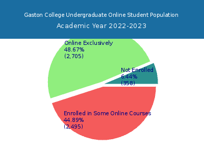 Gaston College 2023 Online Student Population chart