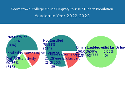 Georgetown College 2023 Online Student Population chart