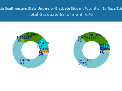 Georgia Southwestern State University 2025 Graduate Enrollment by Gender and Race chart