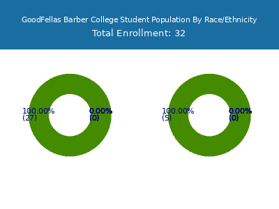 GoodFellas Barber College 2025 Student Population by Gender and Race chart