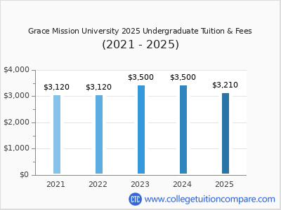 Grace Mission University 2025 undergraduate tuition chart