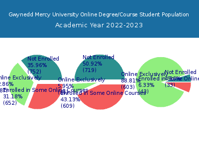 Gwynedd Mercy University 2023 Online Student Population chart