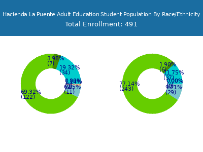 Hacienda La Puente Adult Education 2025 Student Population by Gender and Race chart